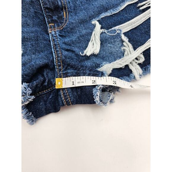 American Eagle Outfitter Women's 4 Dark Wash Strigid Cutoff Mom Jean Short - Picture 6 of 7